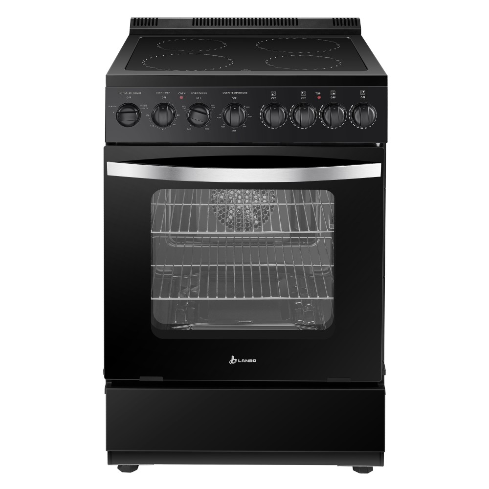 Lanbo 24 Inch Freestanding Electric Range 2.9 Cu.Ft Black